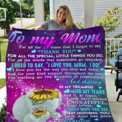 Elephant To My Mom Thank You For All The Special Little Things You Do Fleece Blanket For Mom From Daughter