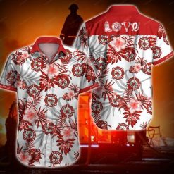Firefighter Love Red Hawaiian Shirt
