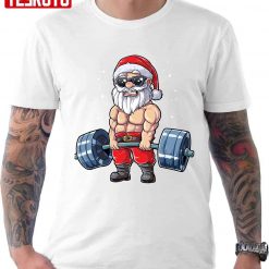 Fitness Christmas Santa Deadlift Gym Xmas Unisex T-Shirt
