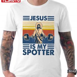 Fitness Jesus Is My Spotter Vintage Unisex T-Shirt