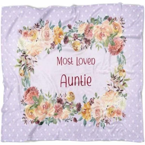 For Aunt Auntie Blanket Cute Auntie From Niece Or Nephew Best Aunt