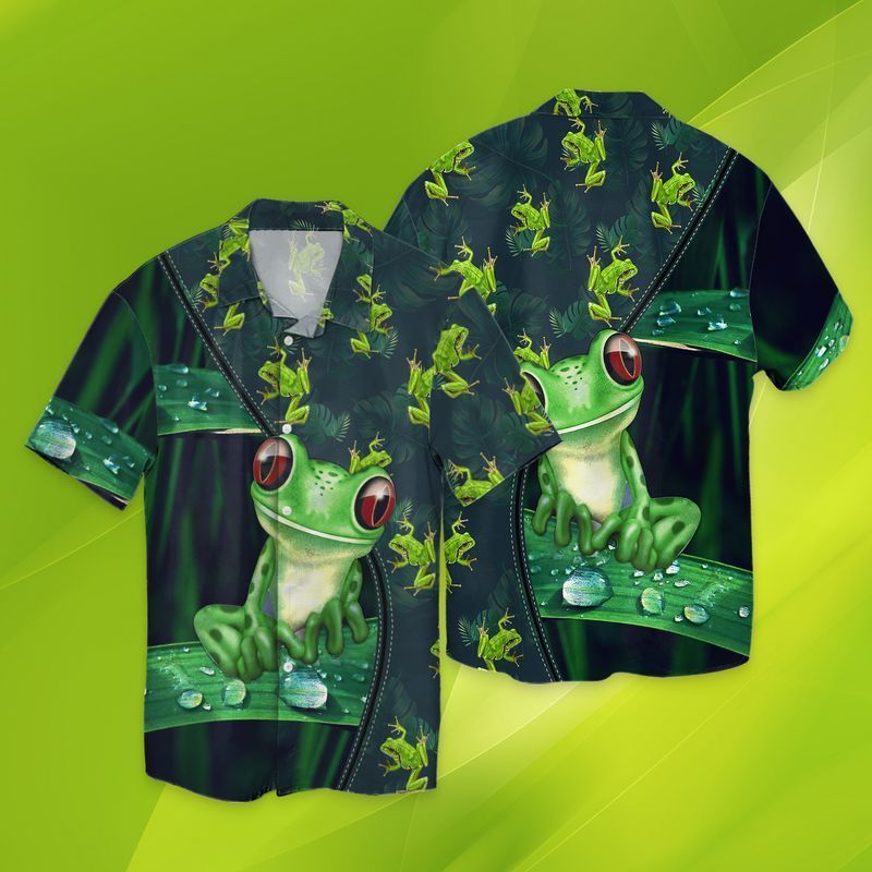 Frog Green Hawaiian Shirt Teeruto