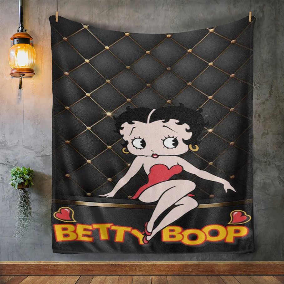 Funny Betty Boop Quiltblanket Gift For Fan, Betty Boop Quiltblanket