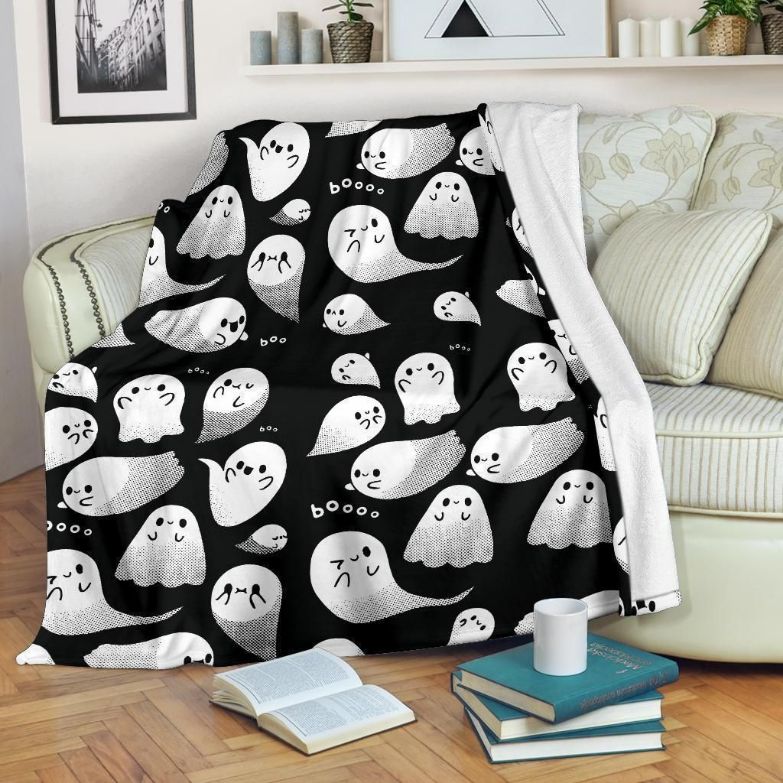 Funny Ghosts Fleece Blanket Gift For Fan, Premium Comfy Sofa Throw Blanket Gift