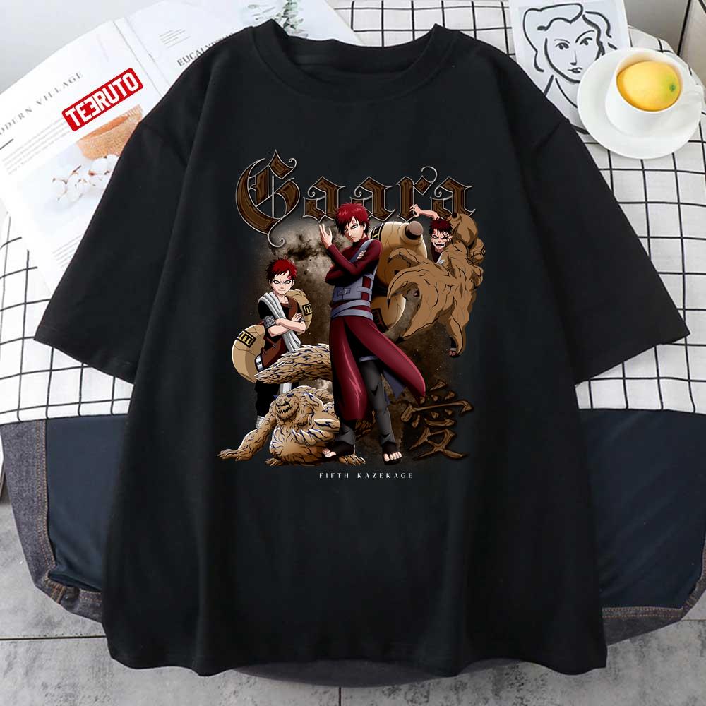 Gaara Of The Desert Vintage Anime Graphic Bootleg Unisex T-Shirt