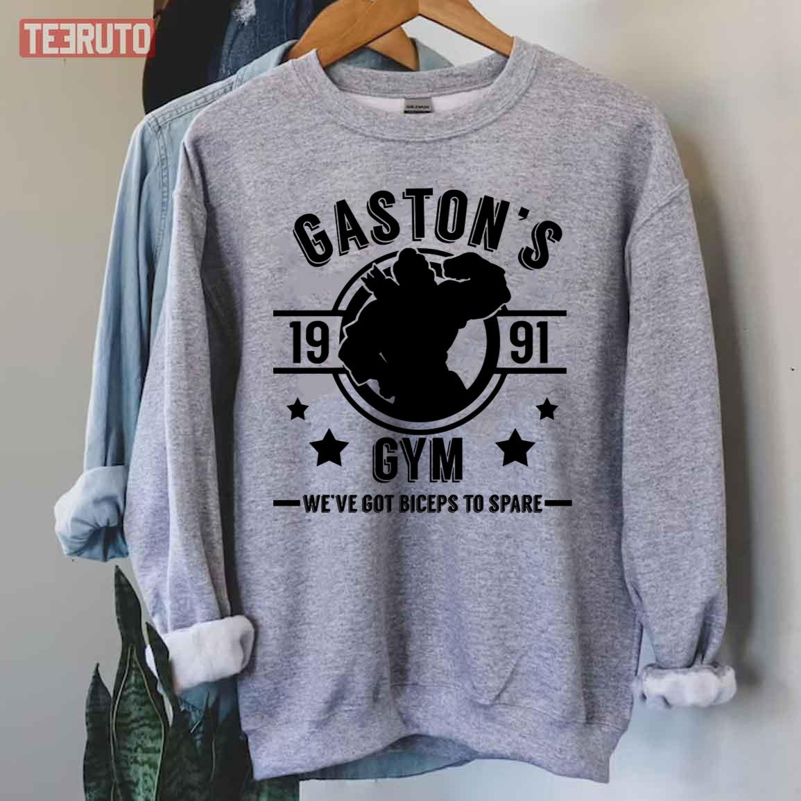Gaston’s Gym Disney Muscle Gym And Fitness Unisex Sweatshirt