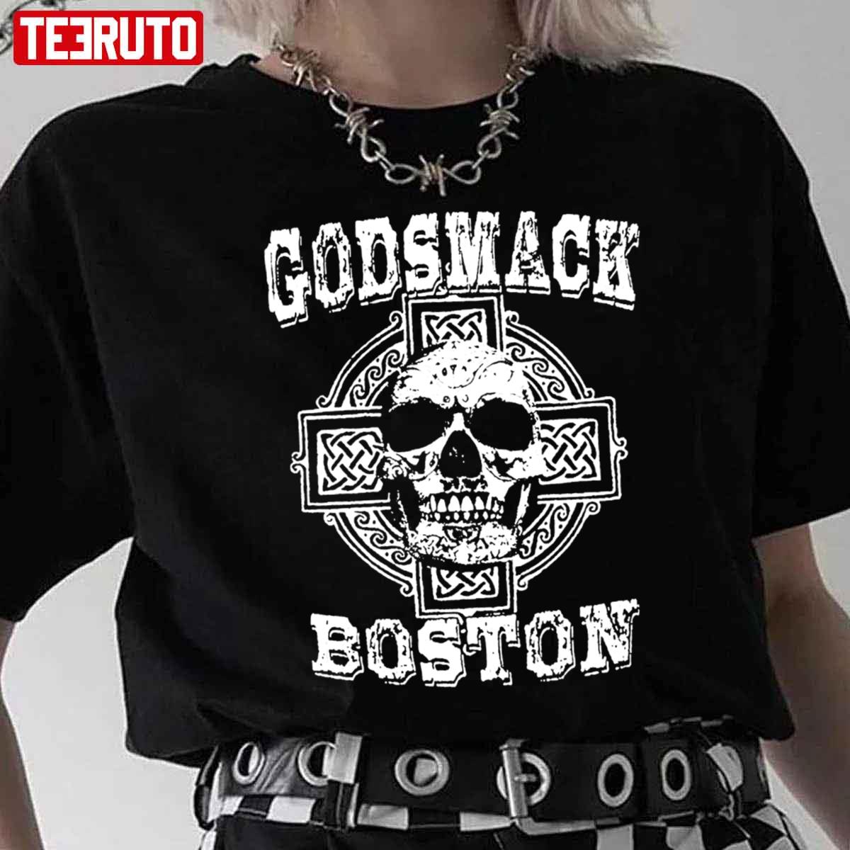 Godsmack Boston Skull Gothic Unisex T-Shirt