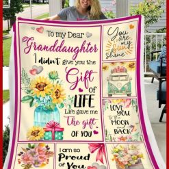 Granddaughter Fleece Blanket Quilt Blanket To My Dear Granddaughter For Granddaughter Family Blanket
