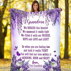 Grandma When You’re Felling Low Just Hold This Blanket For Grandma From Grandkids Birthday
