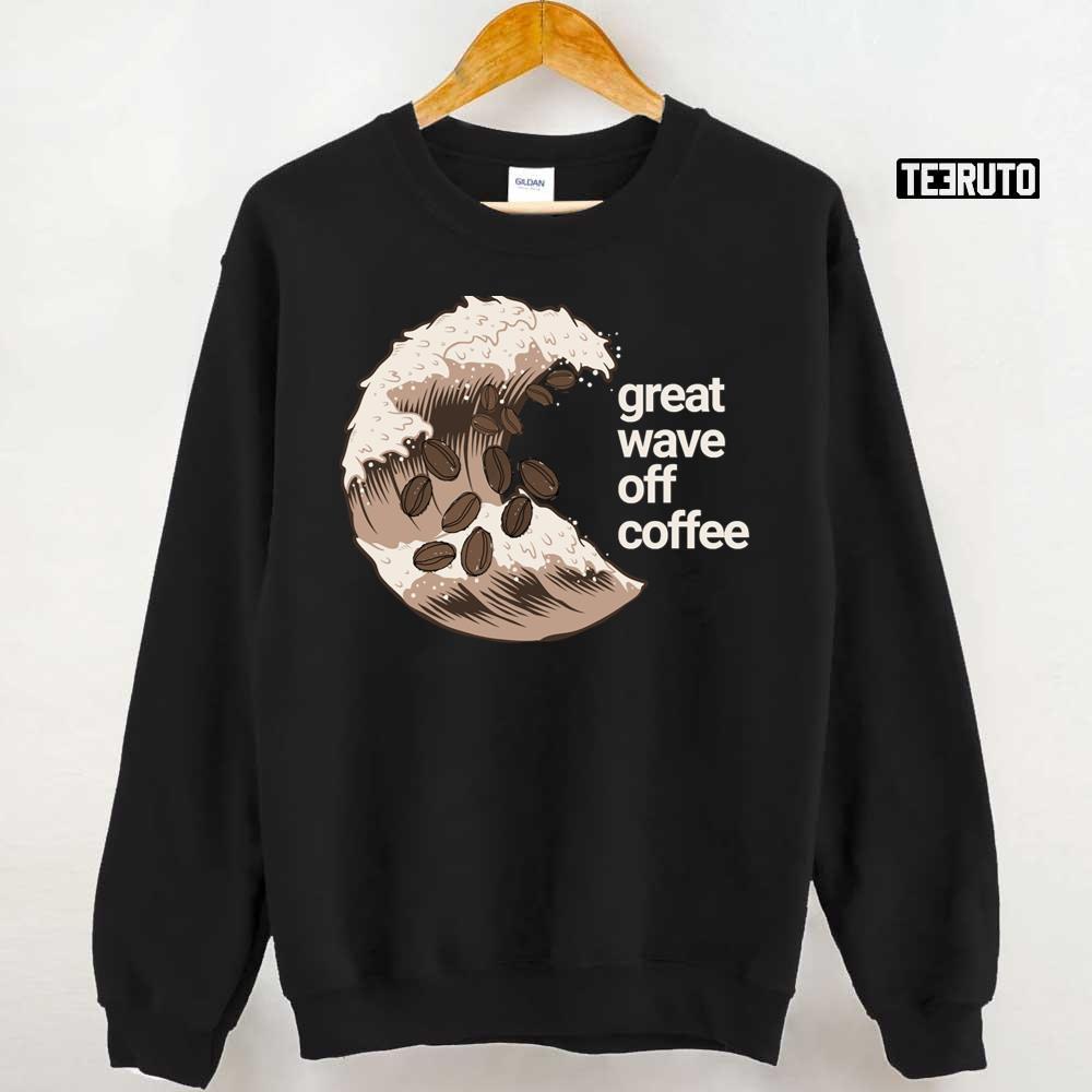 Great Wave Off Kanagawa Coffee Funny For Coffee Lovers Unisex T-Shirt ...