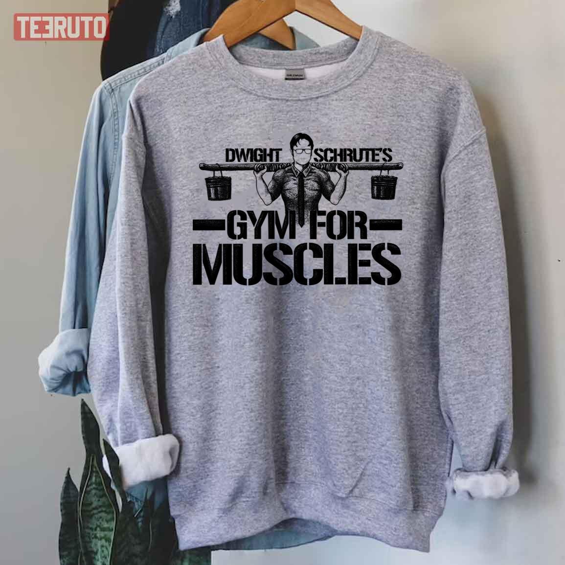 Gym And Fitness Dwight Schrute’s Muscles Unisex Sweatshirt
