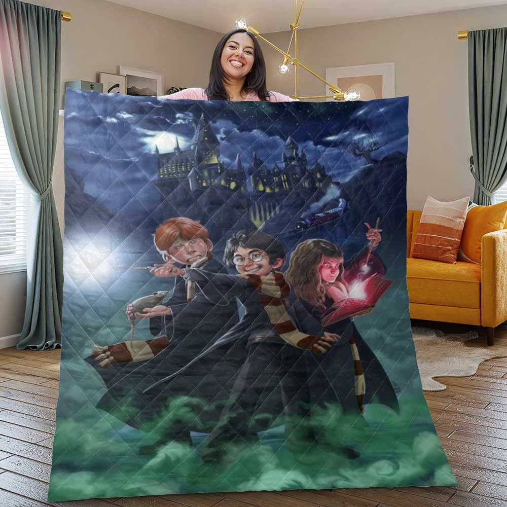 Harry Potter Quilt Blanket Fleece Blanket 