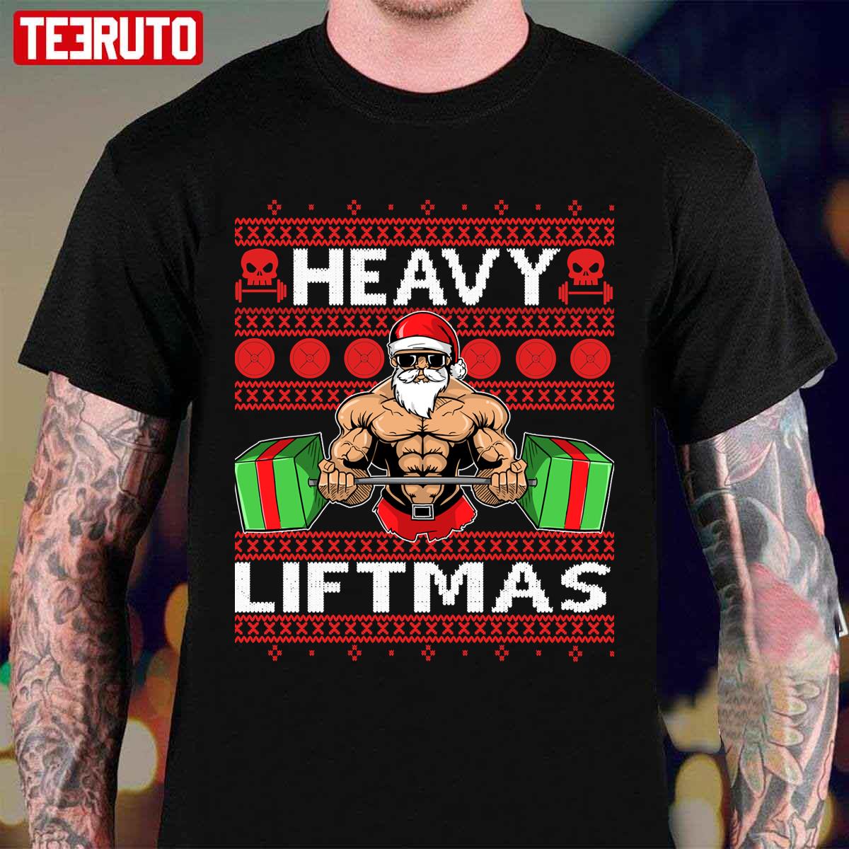 Heavy Liftmas Xmas Ugly Christmas Gym Unisex T-Shirt