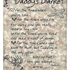 Hunting Dad I Love You Always Forever Blanket For Dad Birthday