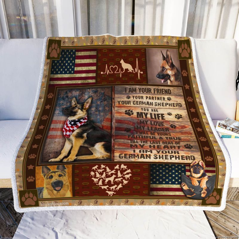 I Am Your Friend I Am Your German Shepherd Premium Comfy Sofa Throw Blanket
