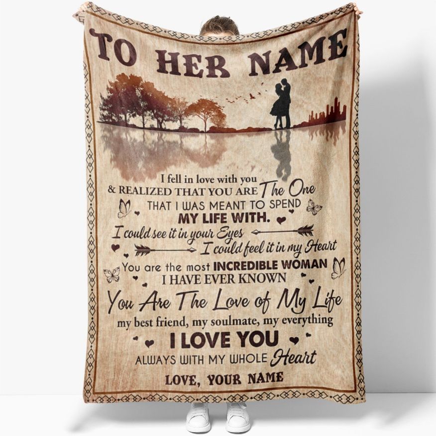 I Fell In Love With You Guitar Personalized Blanket For Wife From Husband For Girlfriend Birthday