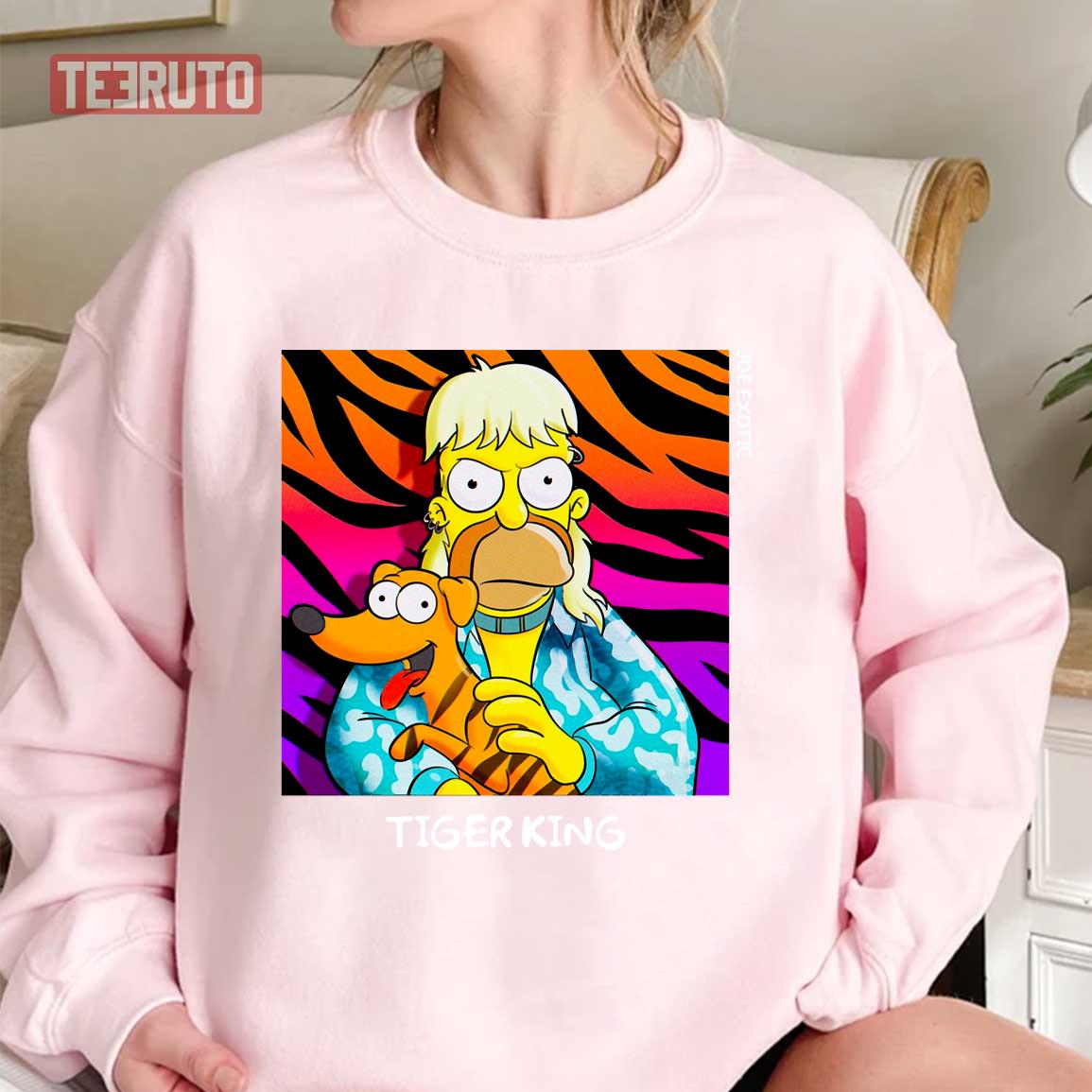 Joe Exotic Tiger King Tiger X The Simpson Unisex Sweatshirt