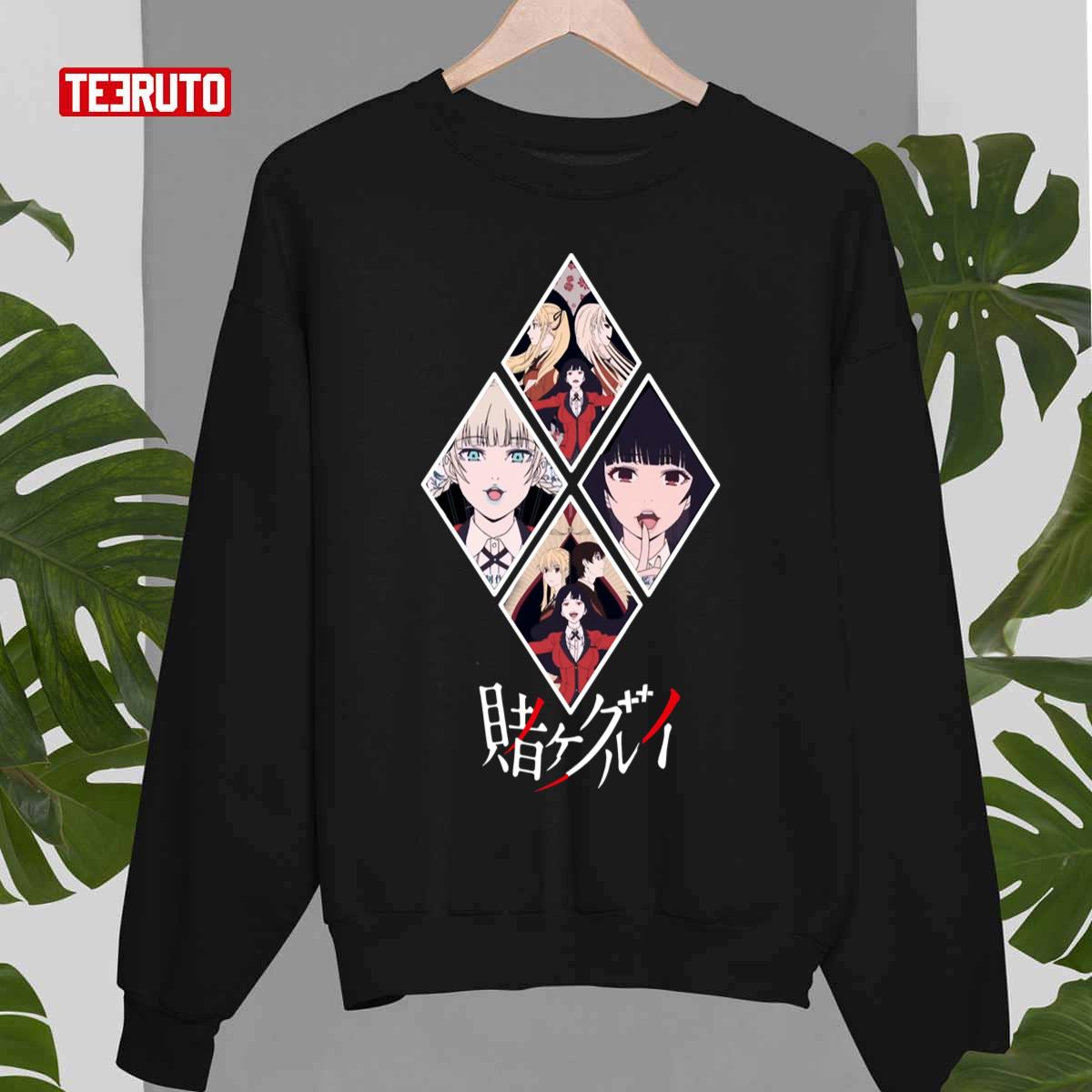 Kakegurui Japanese Anime Characters Yumeko Jabami Kiari Momobami Unisex Sweatshirt