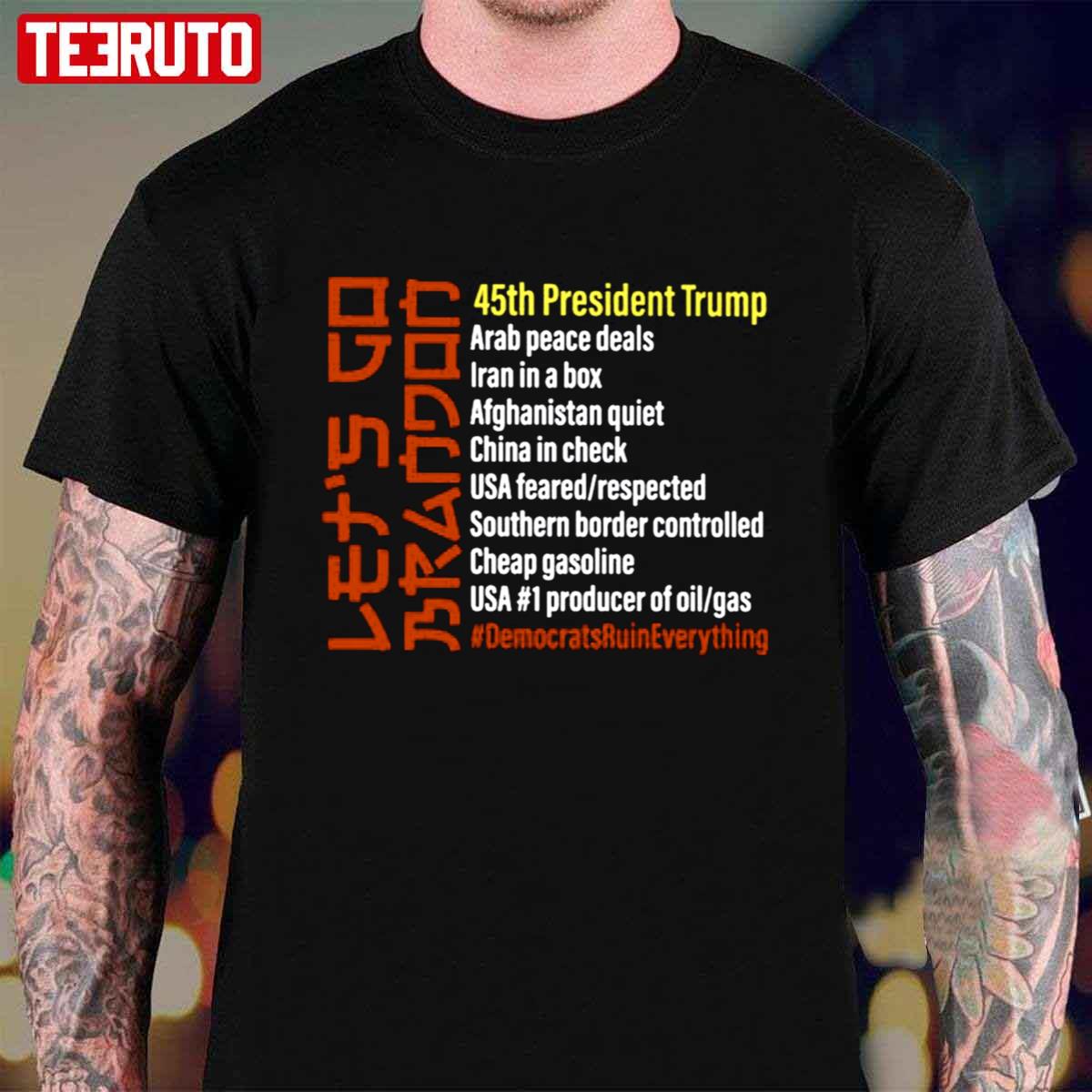 Let’s Go Brandon 45th President Trump Arab Peace Deals Iran In A Box Unisex T-Shirt