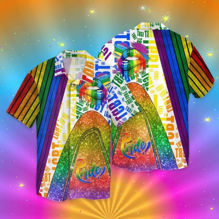 Lgbt Pride Lips Hawaiian Shirt