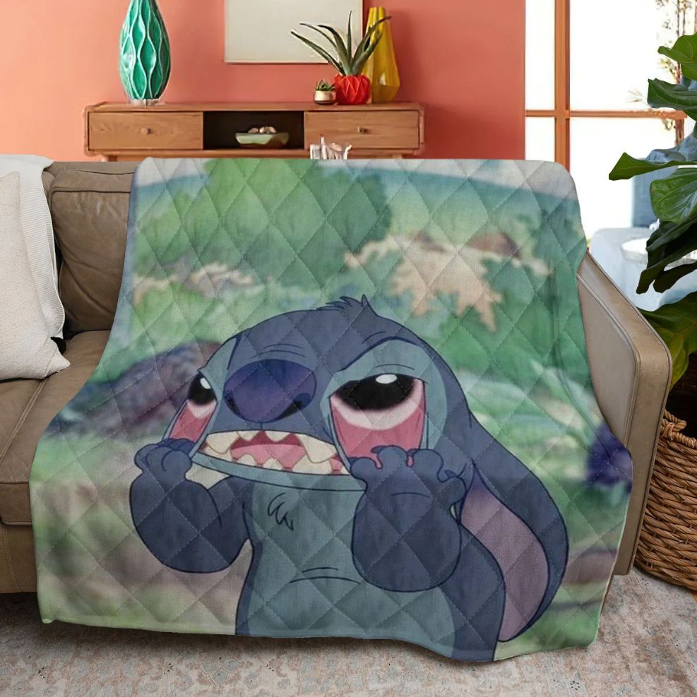 Lilo And Stitch Quiltblanket Gift For Fan, Lilo And Stitch Gene