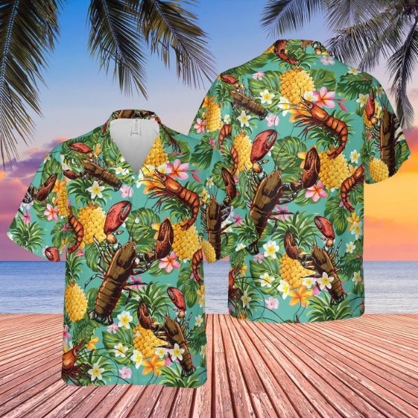 Lobster Tropical Hawaiian Shirt - Teeruto