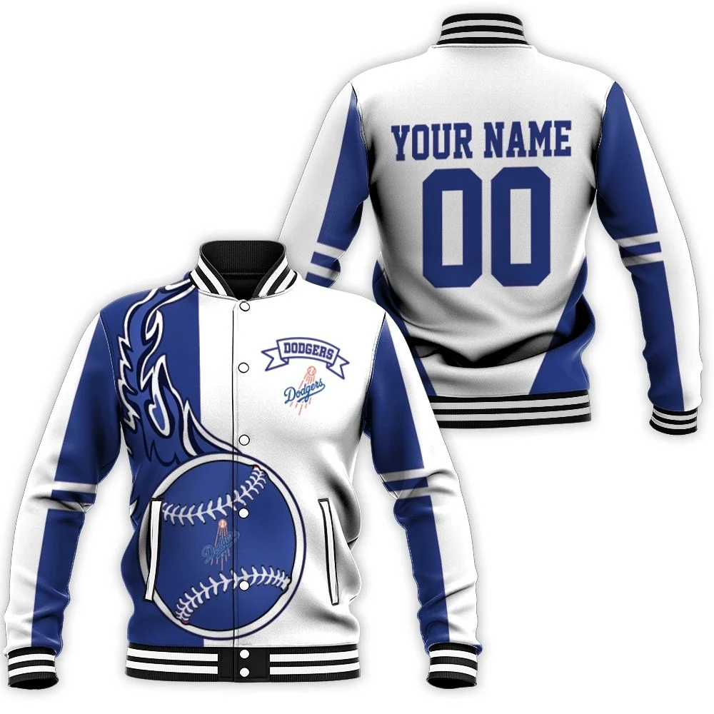 Los Angeles Dodgers 3d Personalized Baseball Jacket