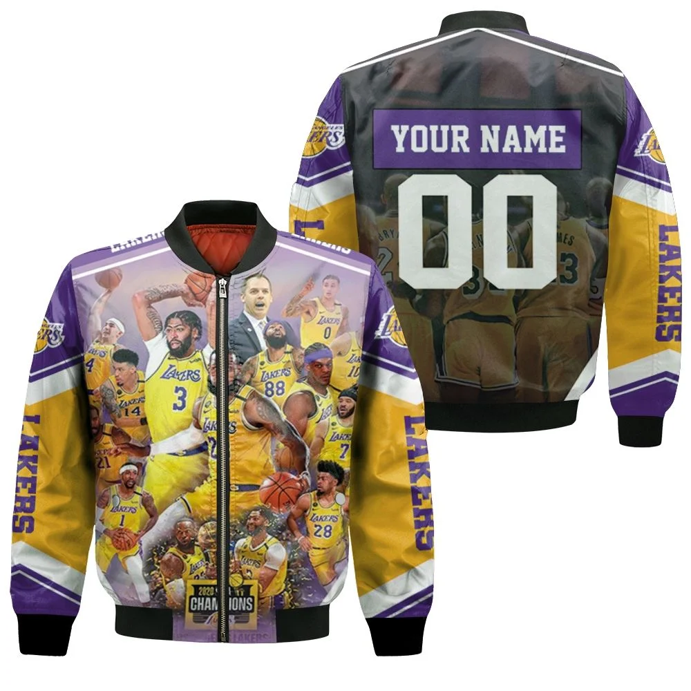 Los Angeles Lakers 2020 Champions For Fans Personalized Bomber Jacket