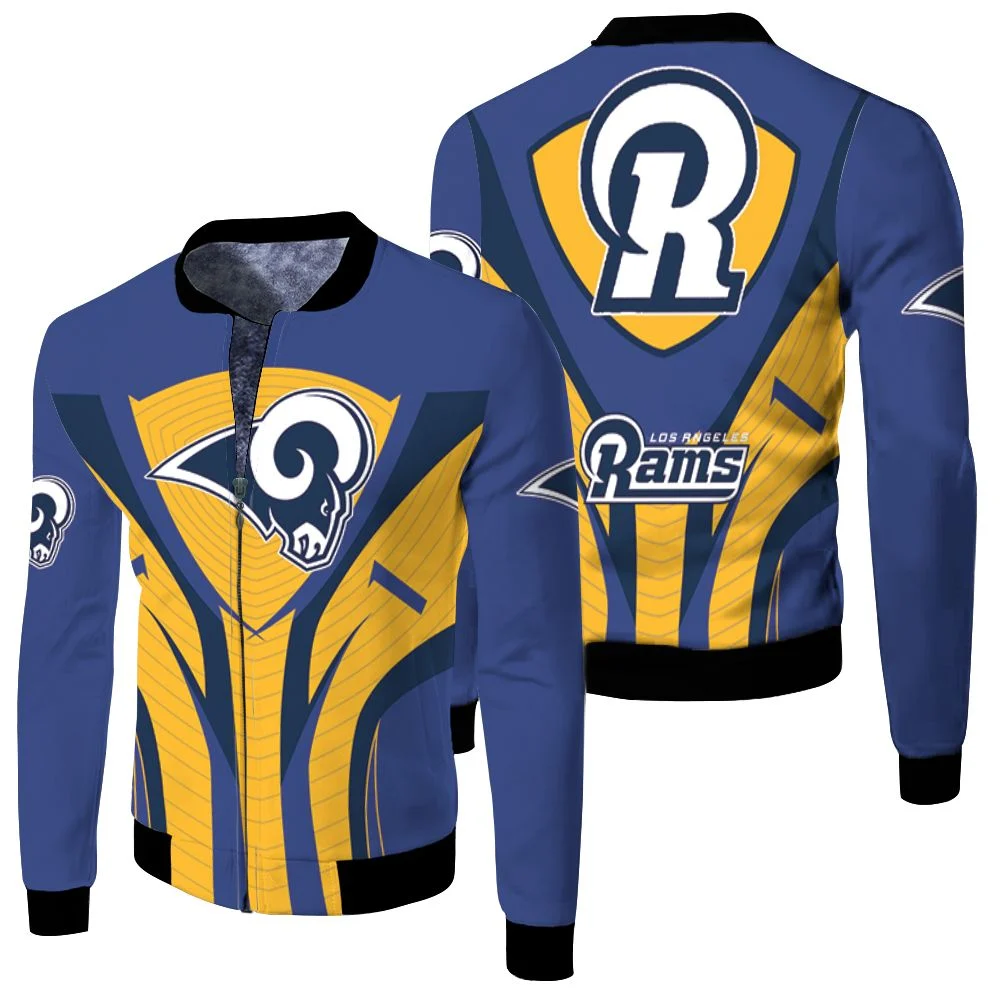 Los Angeles Rams Mascot For Rams Fan 3d Jersey Fleece Bomber Jacket