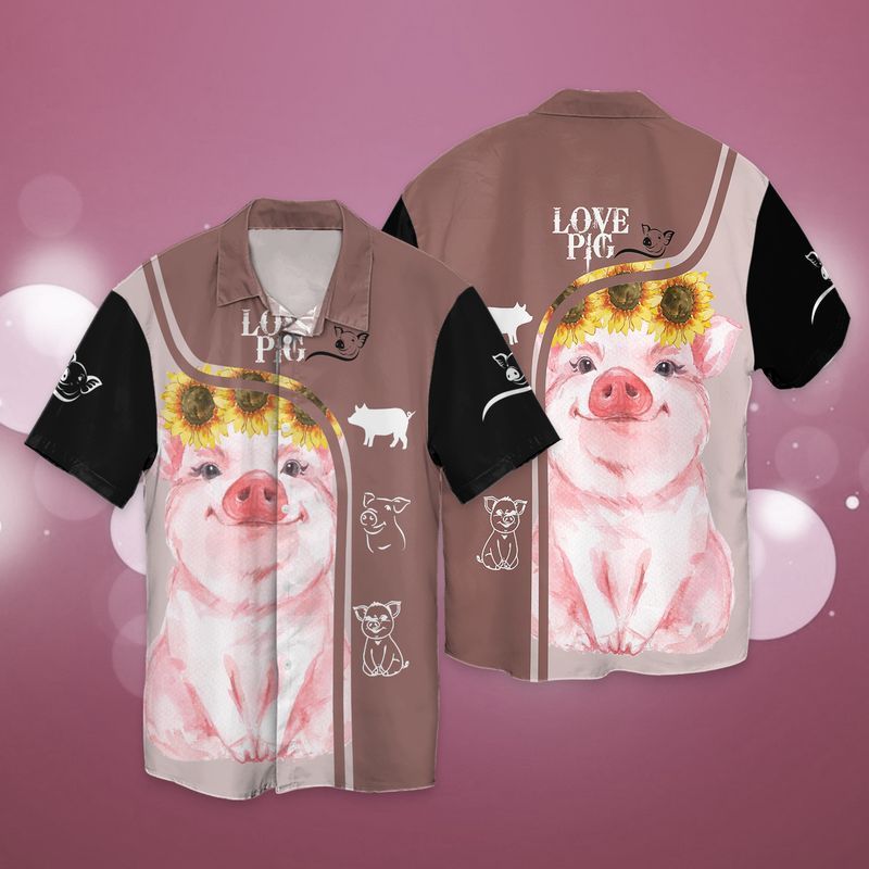 Love Pigs 1 Hawaiian Shirt