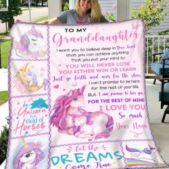 Love You For The Rest Of My Life Unicon Fleece Blanket Sentimental S For Granddaughter From Nana Family Decor Cozy