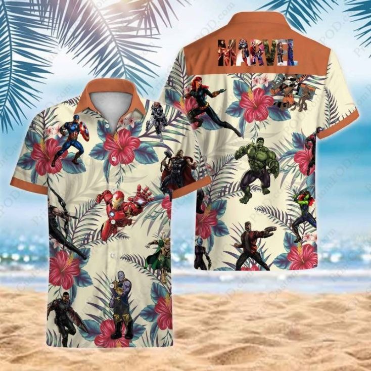 Spider-man Hawaii Shirt Avengers Superhero Tropical Hawaiian 