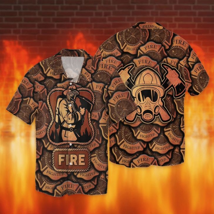 Memorial Day Firefighter Hawaiian Shirt