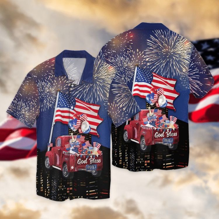 Memorial Day God Bless American Gift Hawaiian Shirt