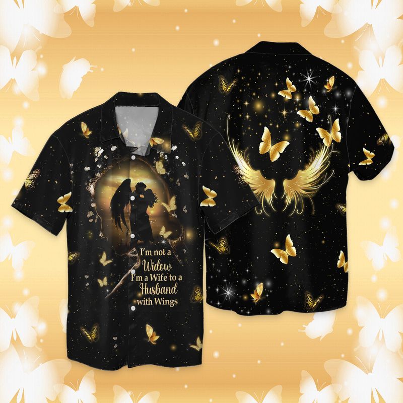 Memorial Day Wife And Husband Butterflies I Am Not A Wife To A Husband With Wings For Men Women Hawaiian Shirt