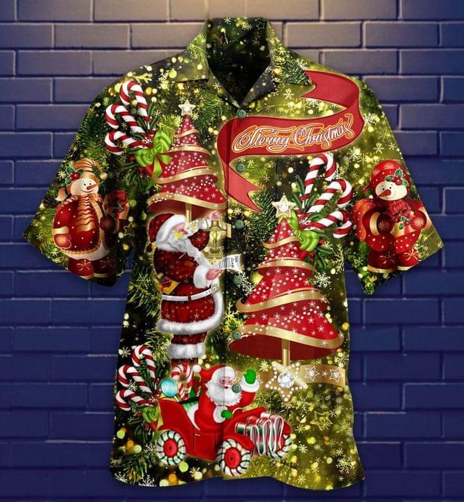 Merry Christmas 1 Print Hawaiian Shirt - Teeruto