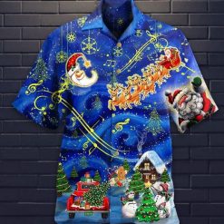 Merry Christmas Print Hawaiian Shirt