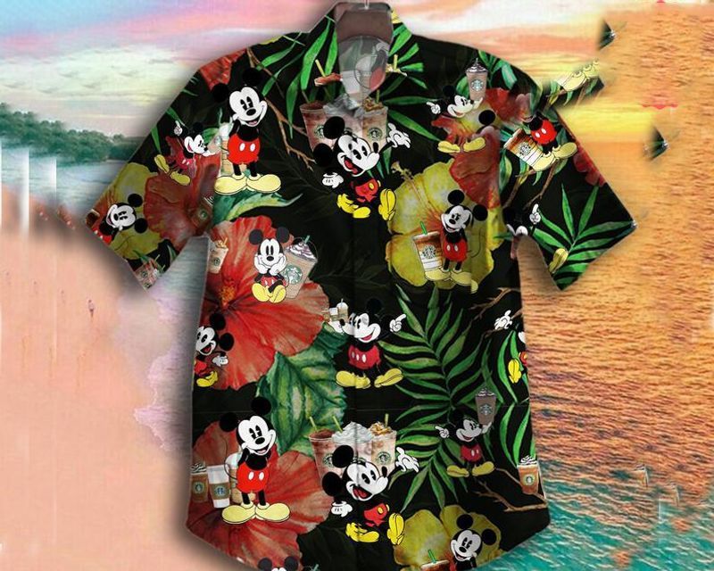 Mickey Mouse With Milk Tea Disney Hawaiian Shirt Teeruto