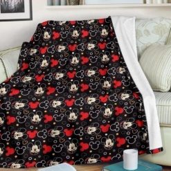 Mickey’s Face Walt Disney Fleece Blanket Gift For Fan, Premium Comfy Sofa Throw Blanket Gift