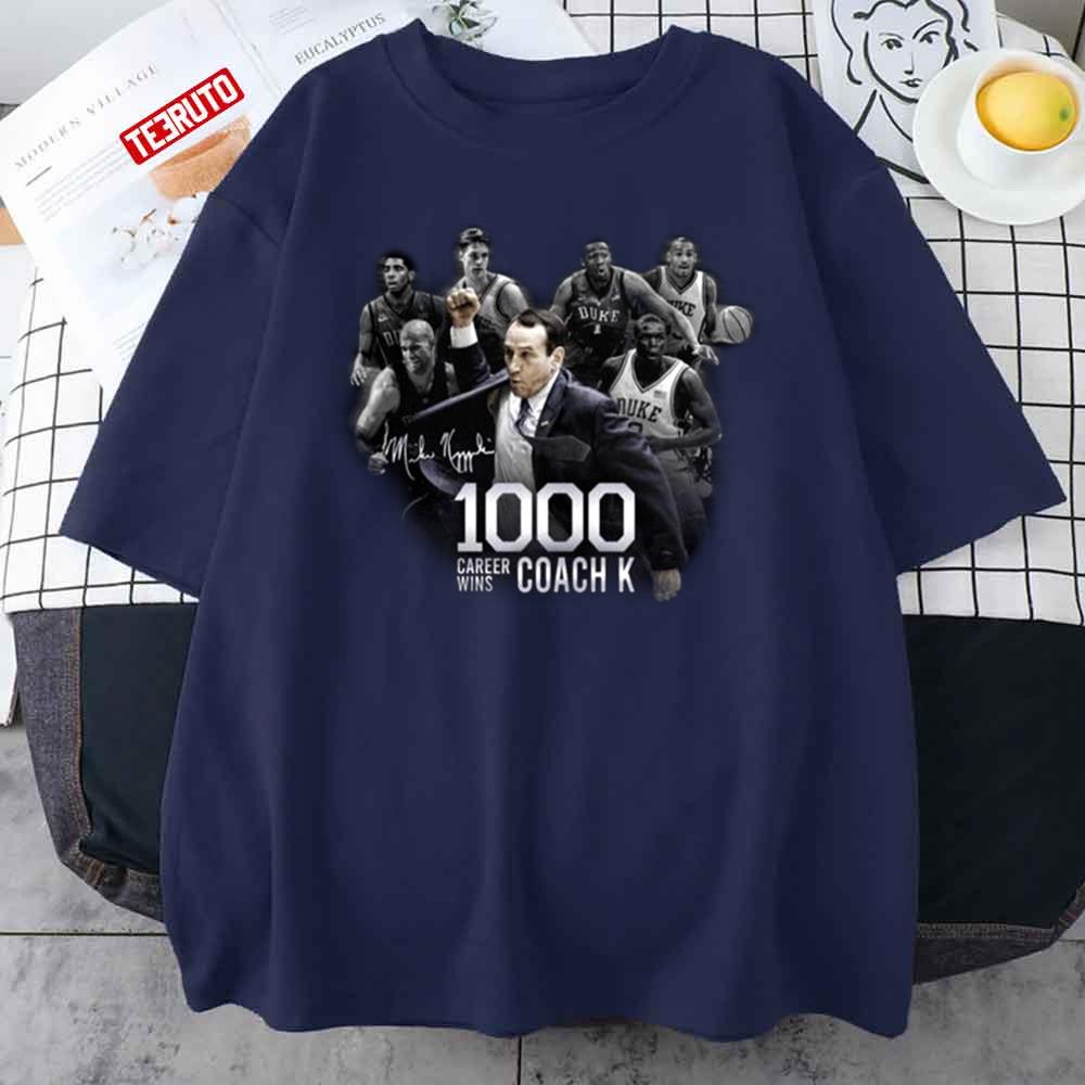Mike Krzyzewski 1000 Career Wins Coach K Signature Unisex T-Shirt