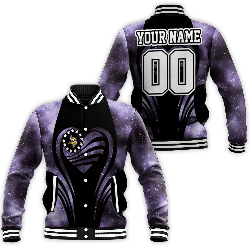 Minnesota Vikings Nfl Bomber Jacket 3d Baseball Jacket - Teeruto