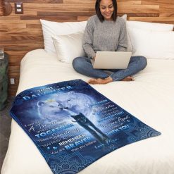 Mom To Daughter If Ever There Is A Tomorrow Fleece Blanket Quilt Blanket For Daughter