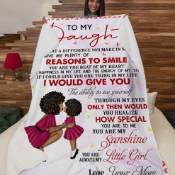 Mom To My Daughter Fleece Blanket Quilt Blanket