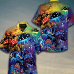 Mushroom Trippy Psychedelic Summer Vacation Hawaiian Shirt