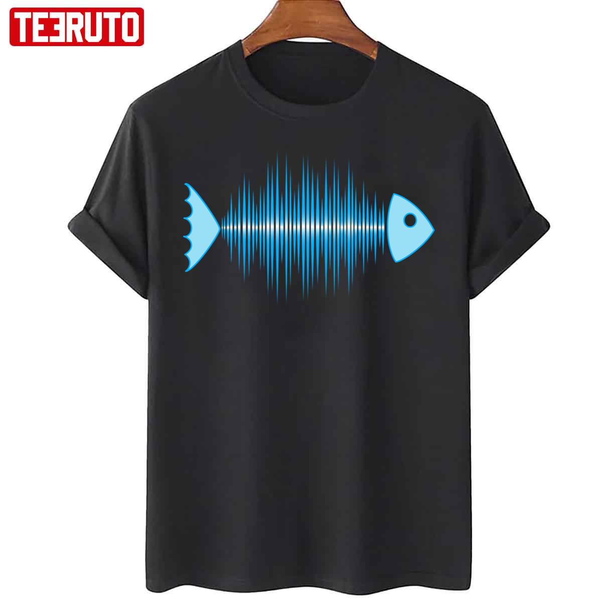 Music Fish Pulse Rate Frequency Dance House Techno Wave Unisex T-Shirt