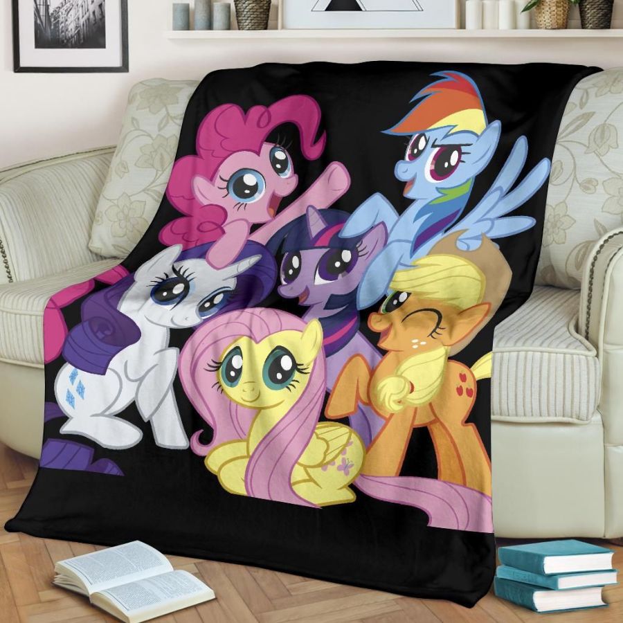 My Little Pony Cartoon Fleece Blanket Gift For Fan, Premium Comfy Sofa Throw Blanket Gift 6