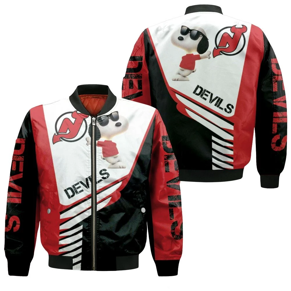 New Jersey Devils Snoopy For Fans 3d Bomber Jacket