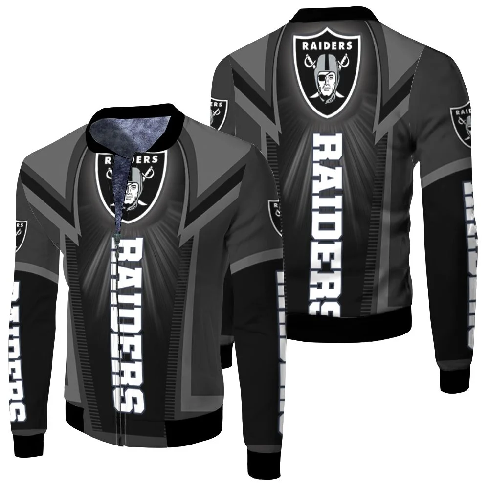 Oakland Raiders For Fans Fleece Bomber Jacket