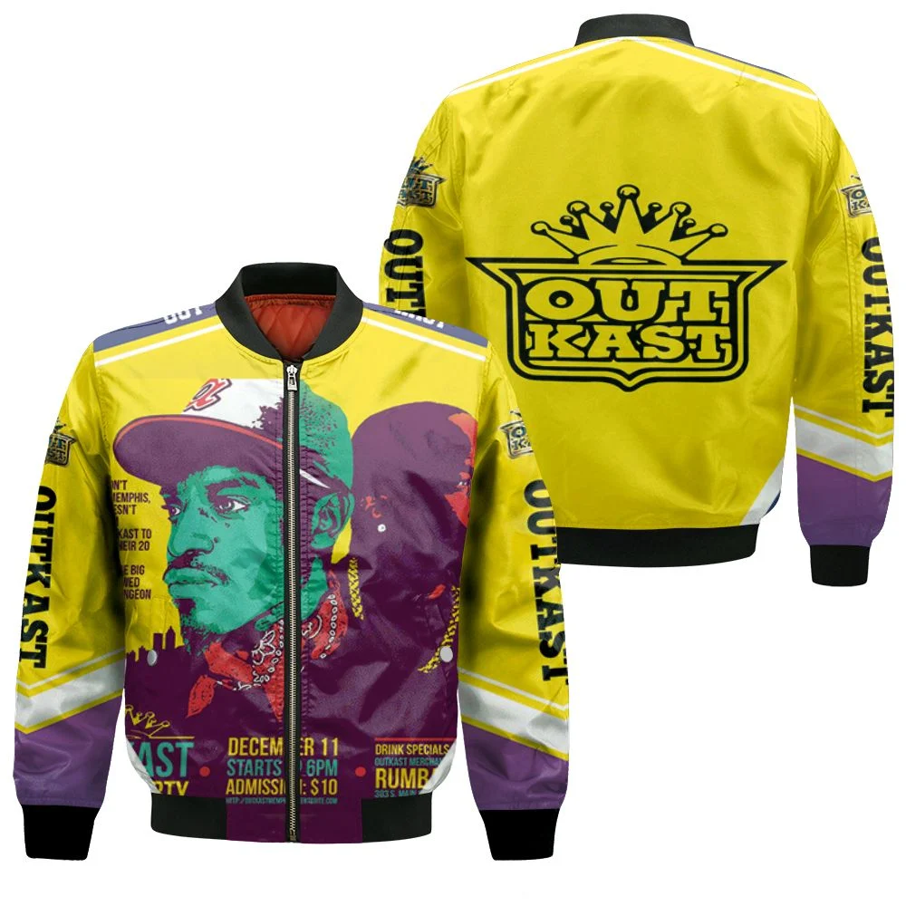 Outkast Watch Party Graffiti Style Bomber Jacket