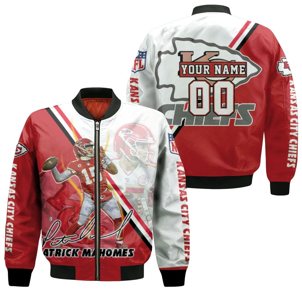 Patrick Mahomes Kansas City Chiefs 3d Personalized Bomber Jacket